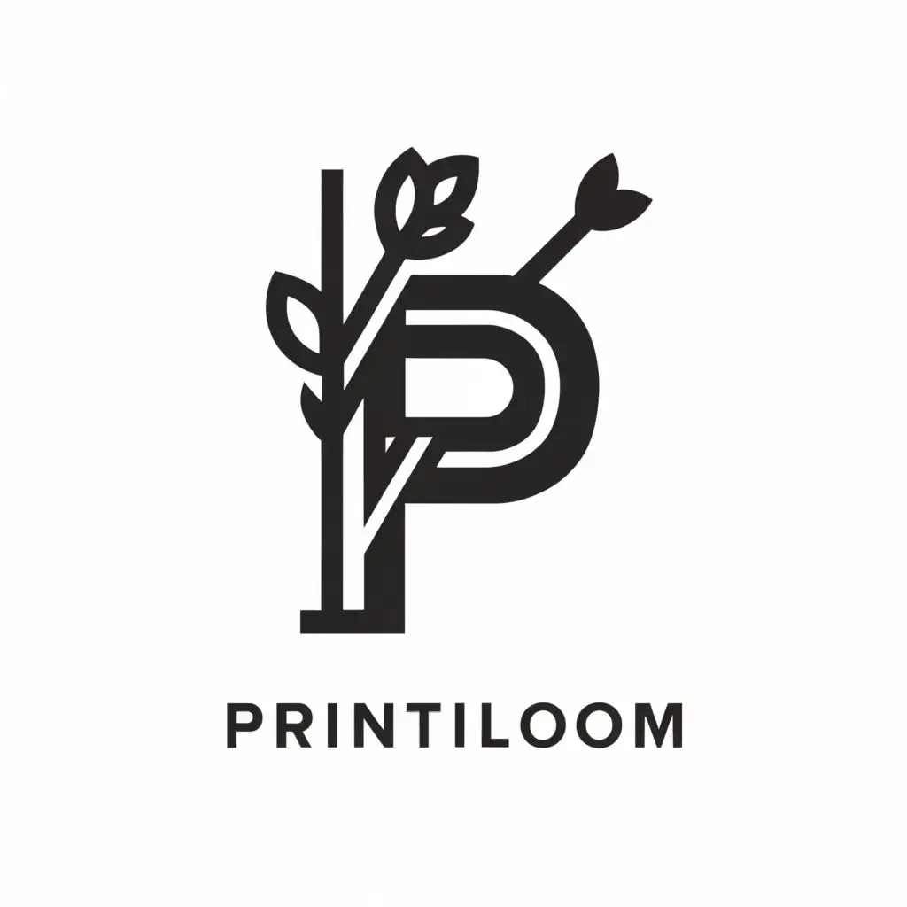 LOGO-Design-for-PrintiLoom-Modern-PL-Symbol-for-Retail-Industry