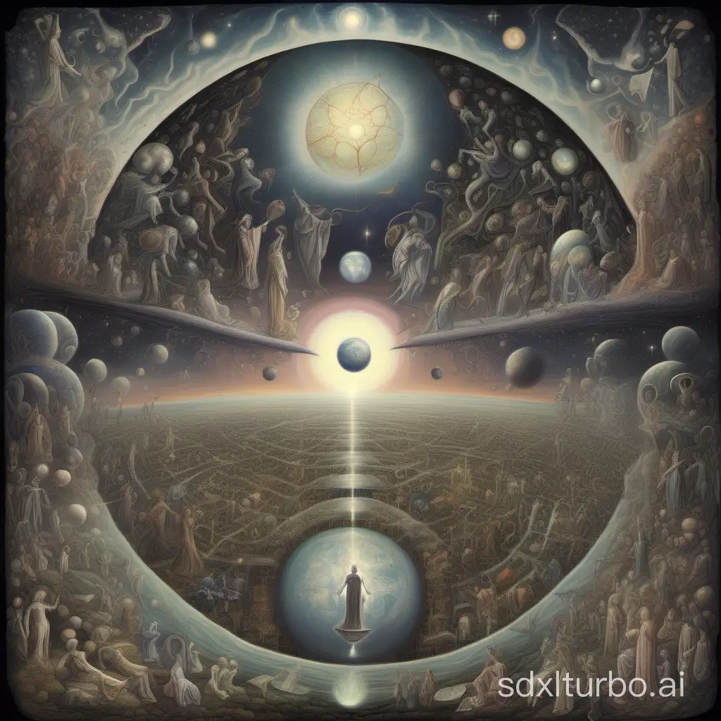 Imaginary transition representing the earthly world with the spiritual world. The materialization of the transition allows the existence of life and death in the twilight.