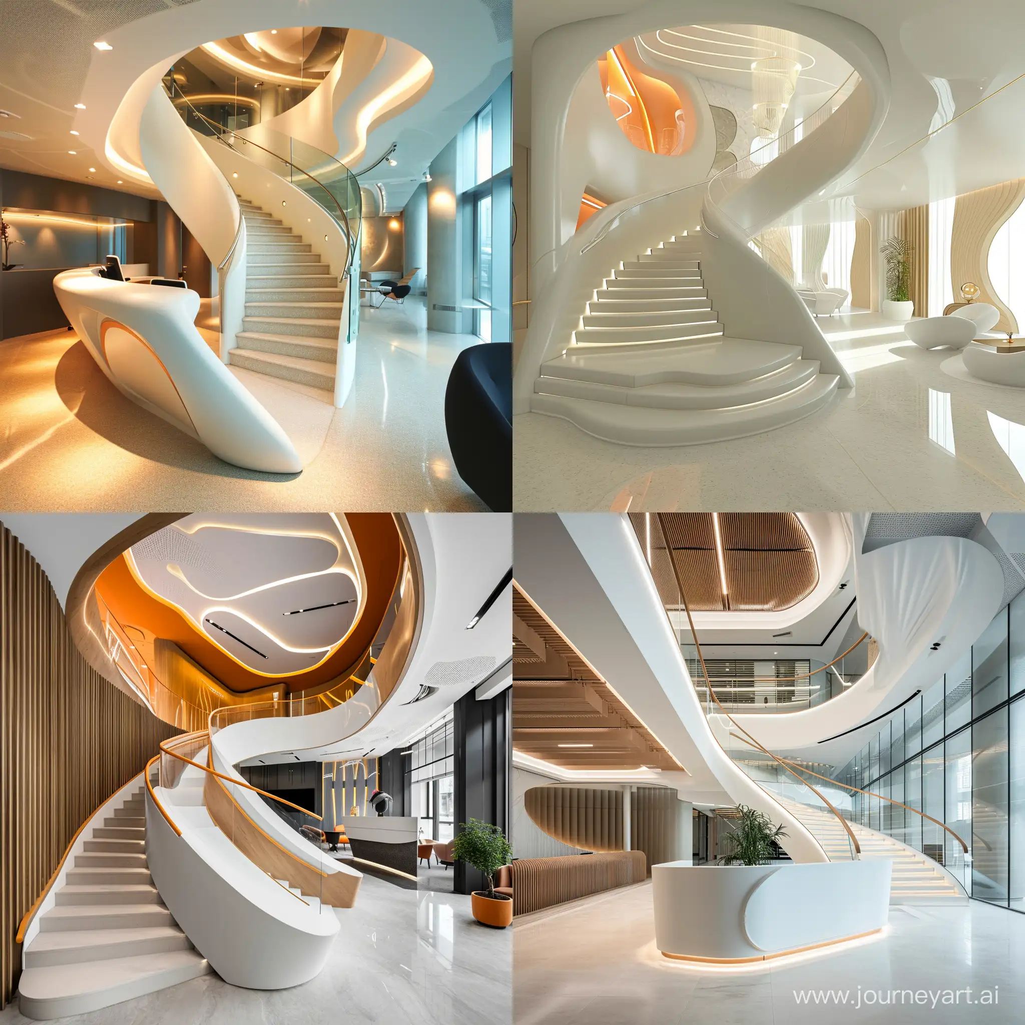Elegant-Reception-with-Curved-Staircase-and-Bright-Elements