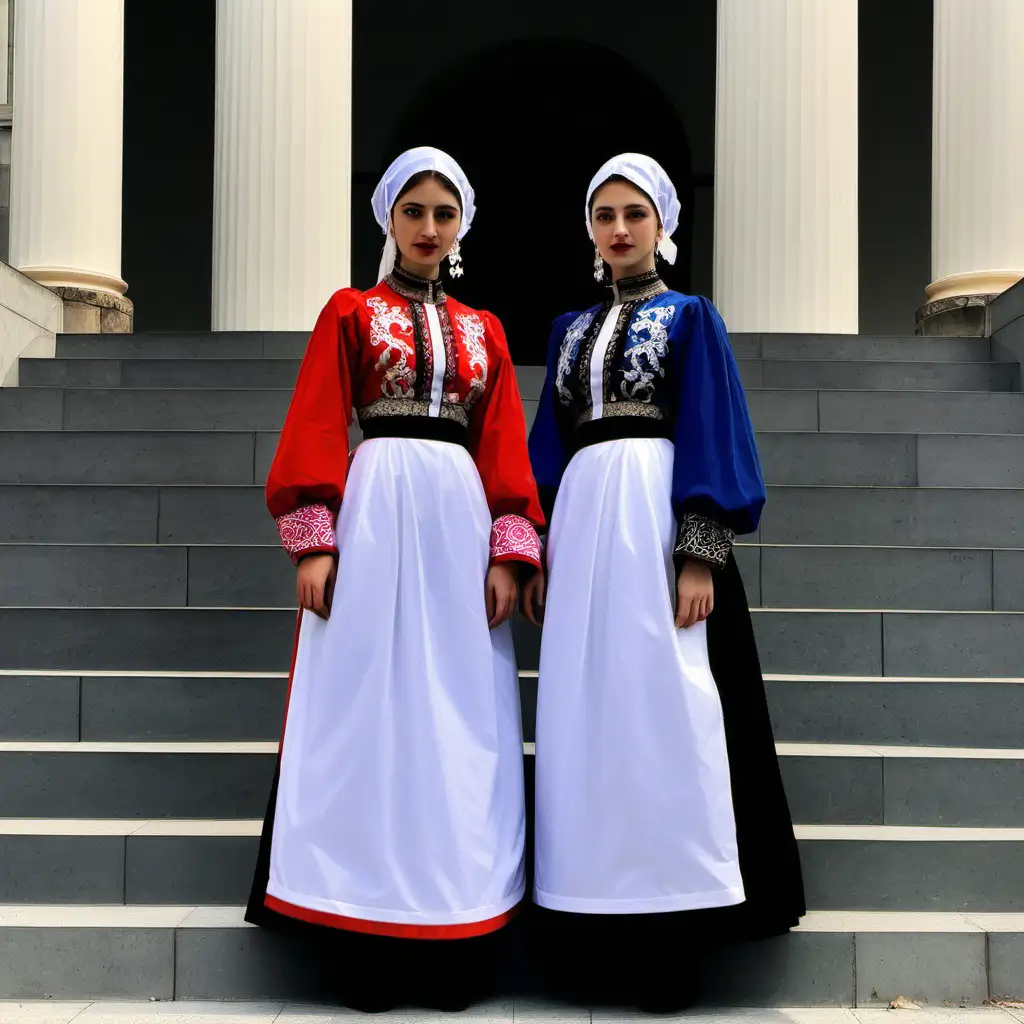 Traditional Georgian Tbilisi National Dress Aesthetics