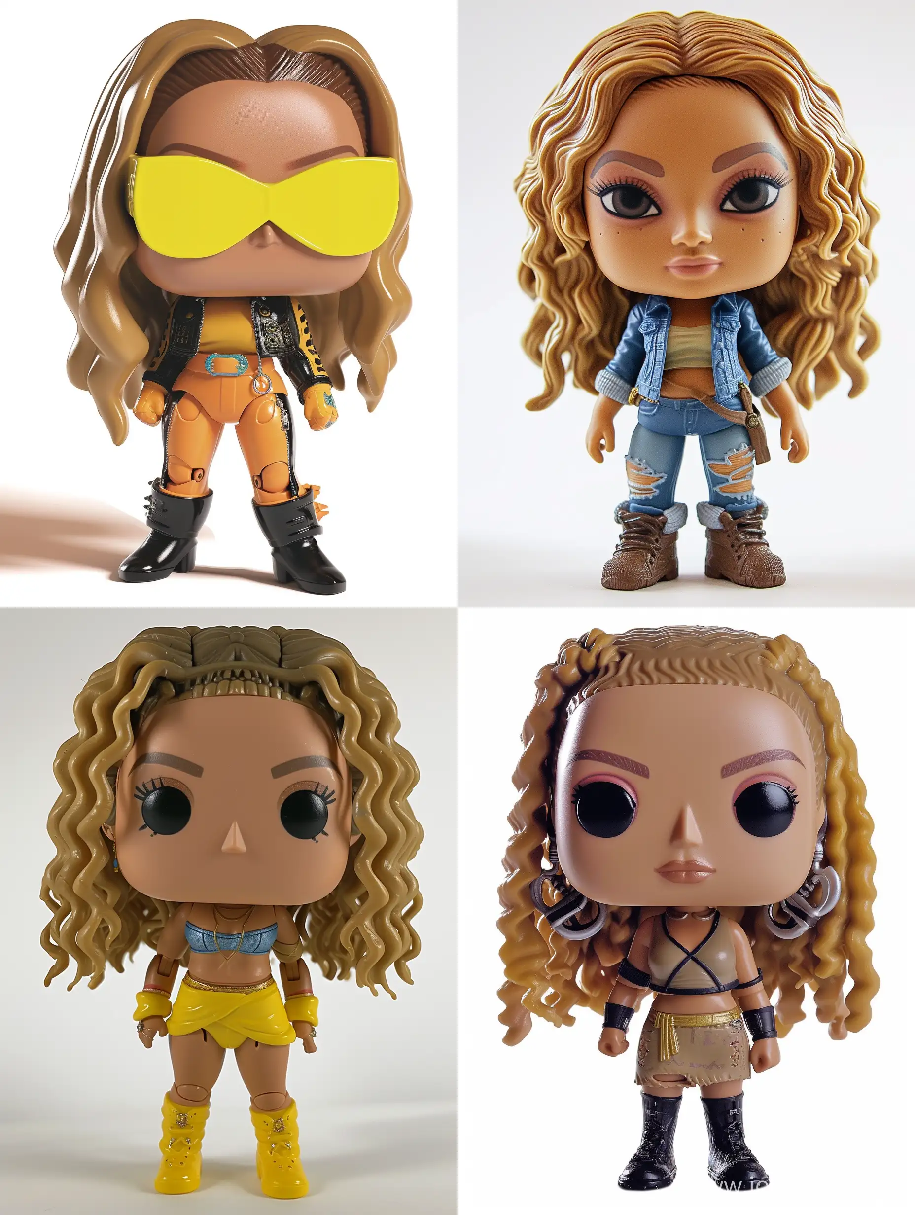Beyoncé in the style of a funko pop toy.