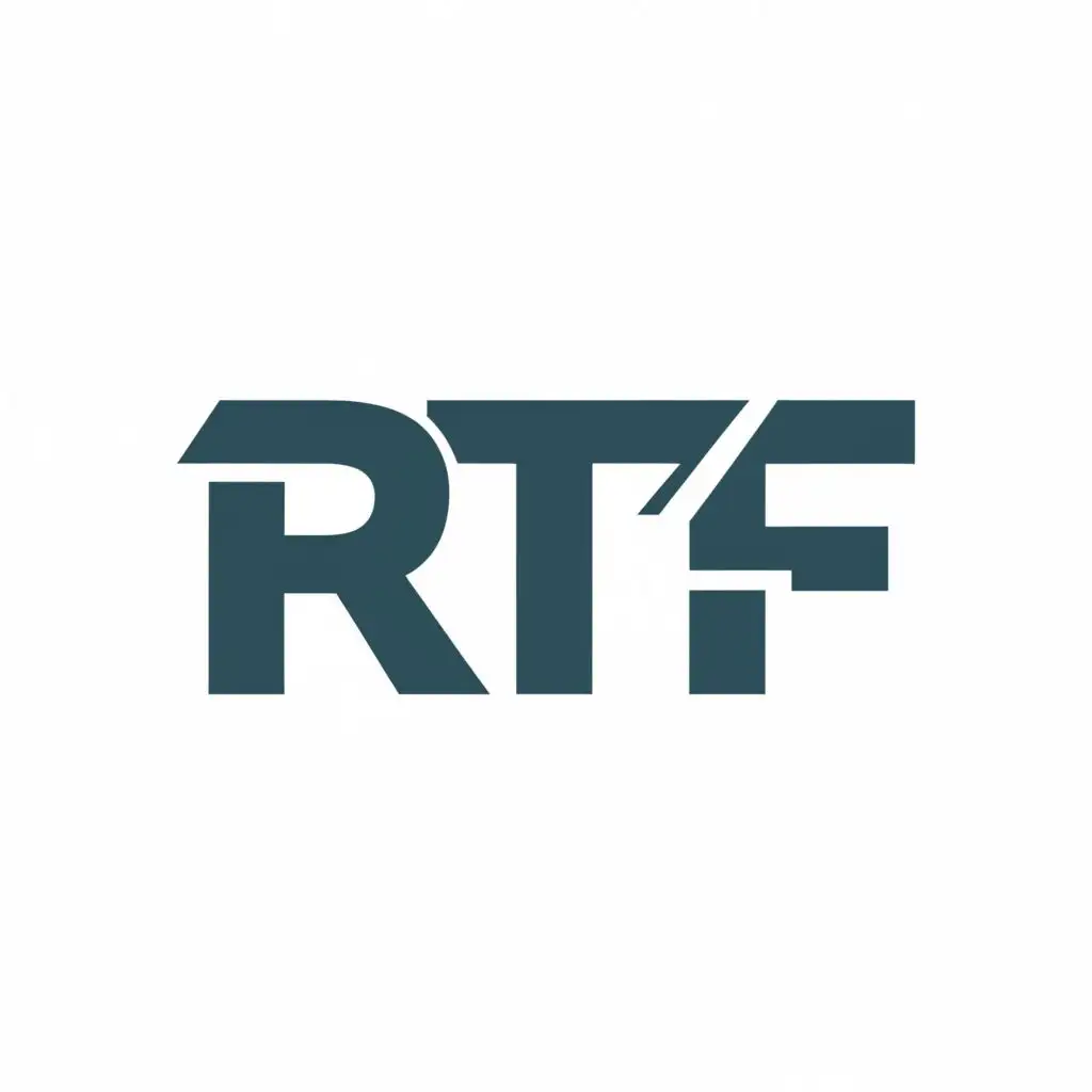 logo, no symbol, with the text "RTF", typography, be used in Finance industry