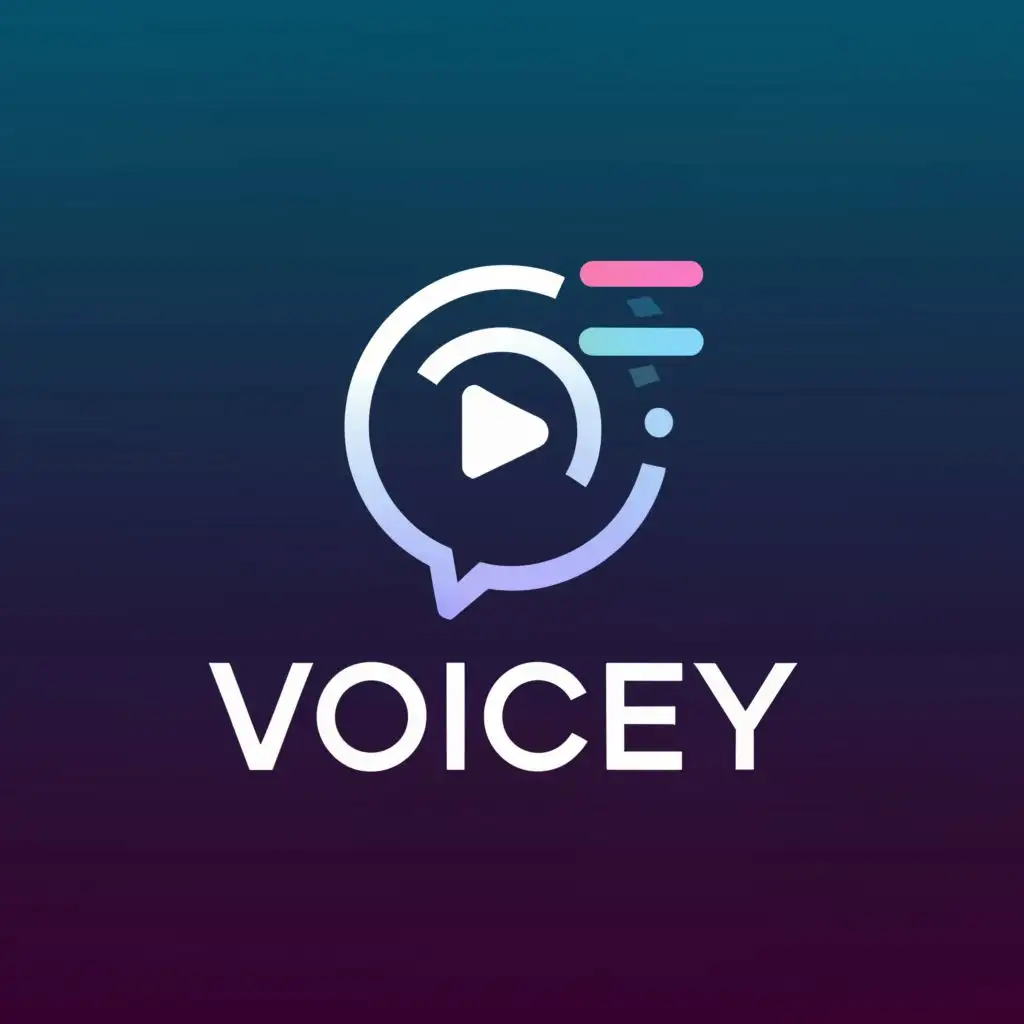 a logo design,with the text "voicey", main symbol:A social media platform for sharing experiences by sending audio clips,Moderate,clear background