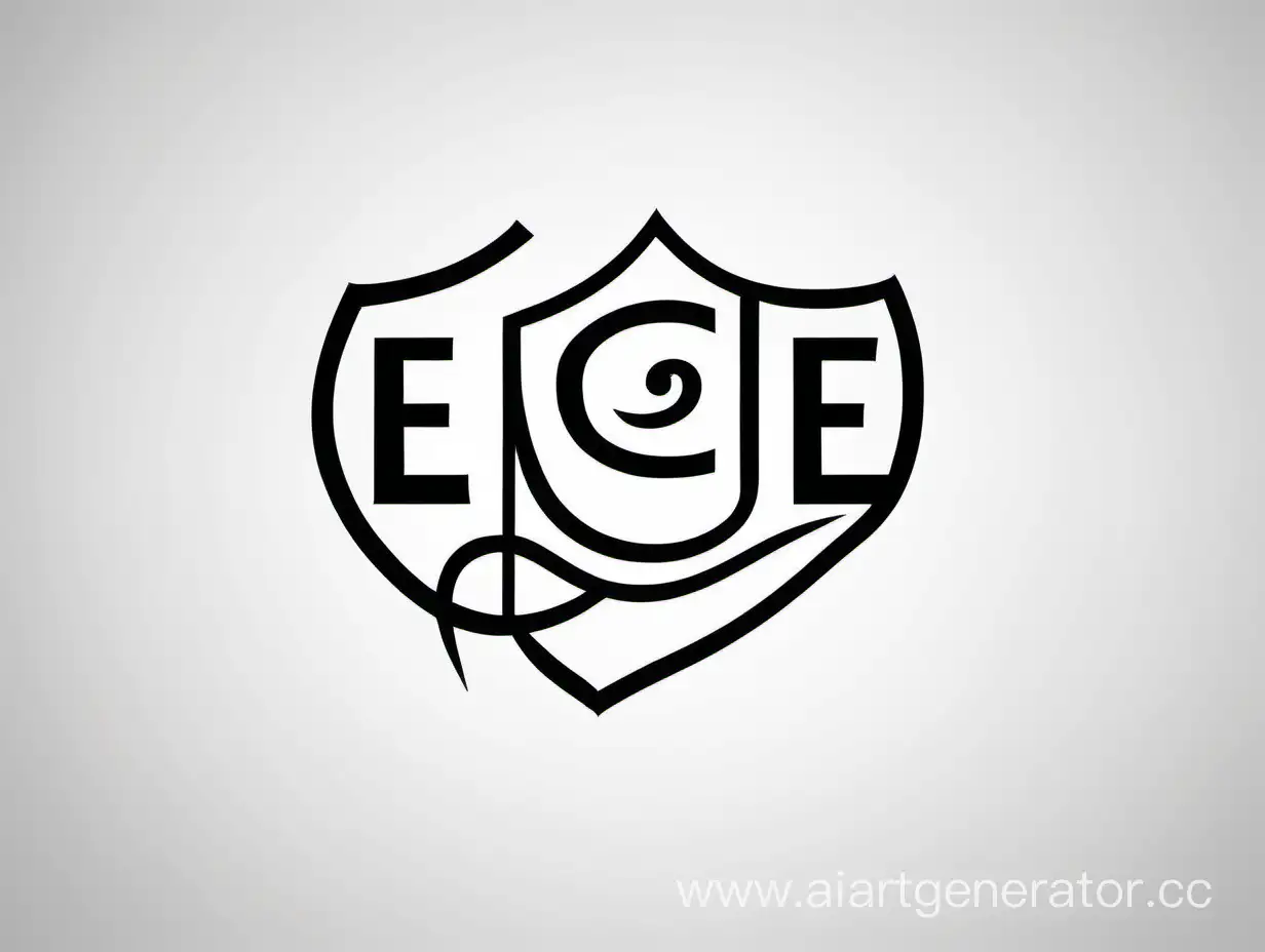 ЕГЭ logo for teachers black and white minimalistic