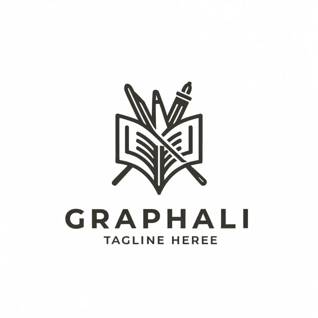a logo design,with the text "GraphAli", main symbol:Brush and Educate,Moderate,be used in Education industry,clear background