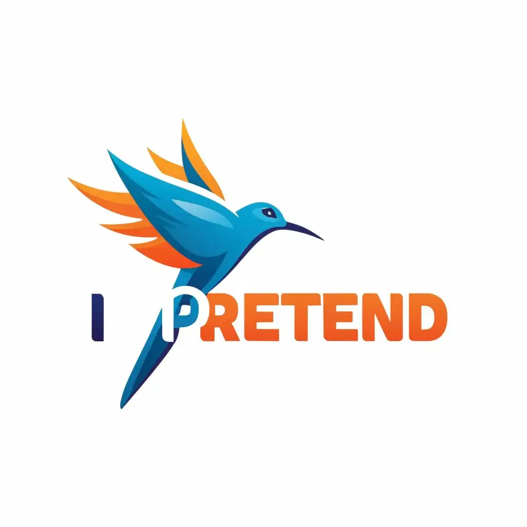 logo, Blue and orange bird, with the text "I pretend", typography, be used in Finance industry