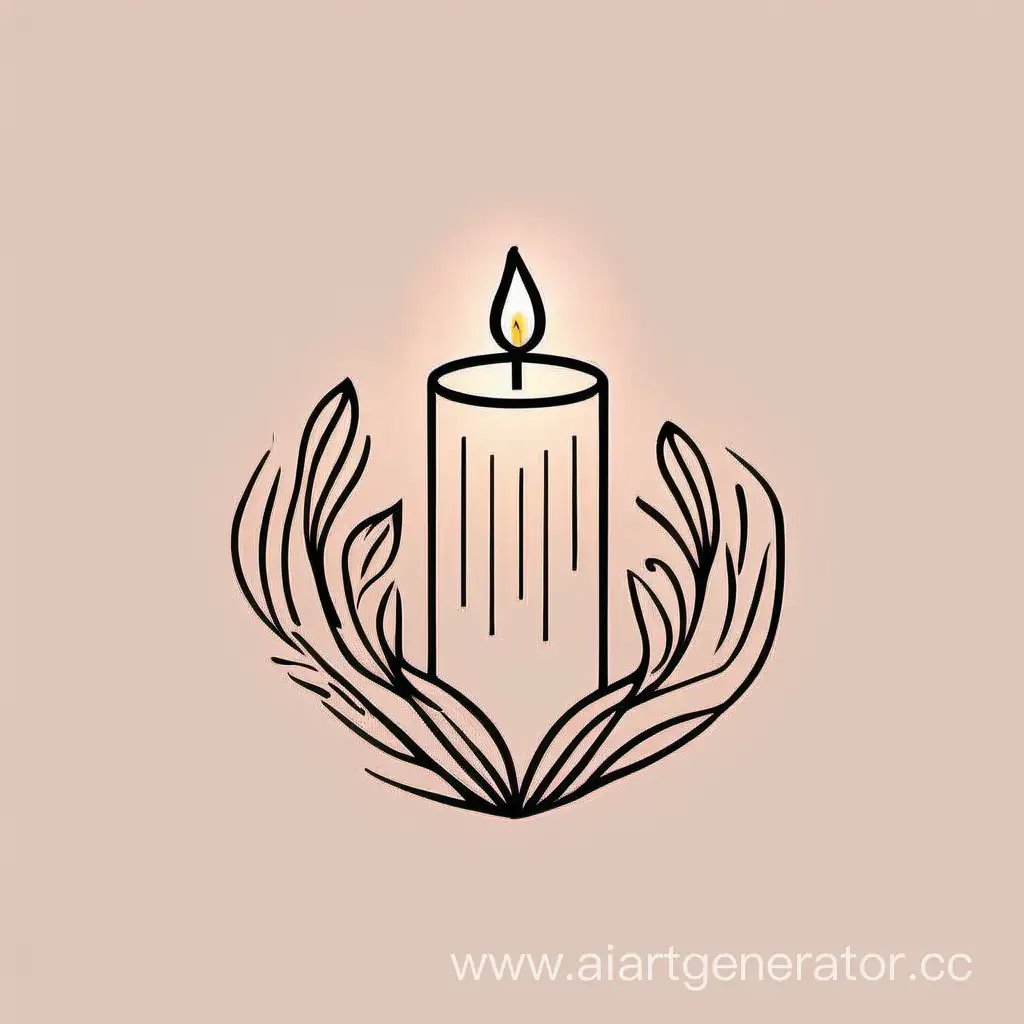 Handmade-Candle-Brand-Logo-LoveInspired-Simple-Contour-Design