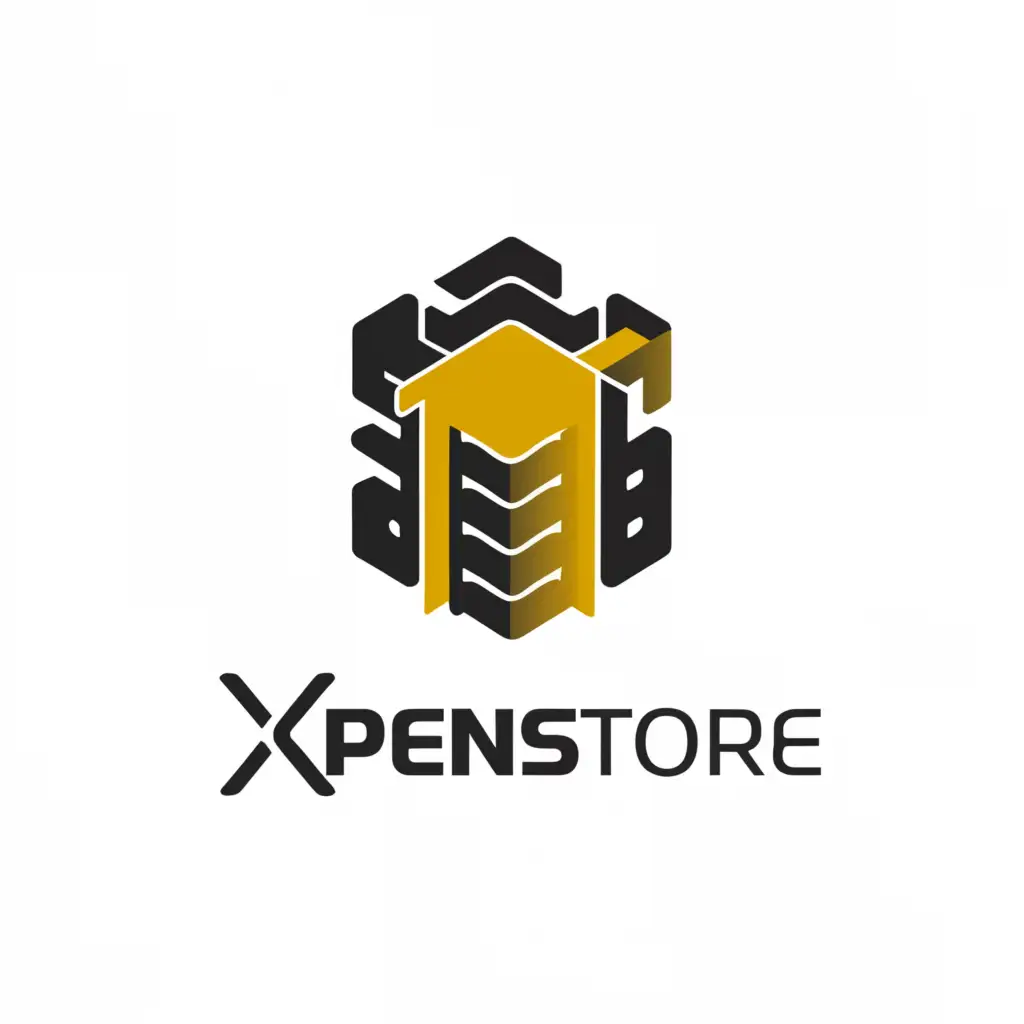 a logo design,with the text "XpenStore", main symbol:NAS storage,complex,be used in Technology industry,clear background