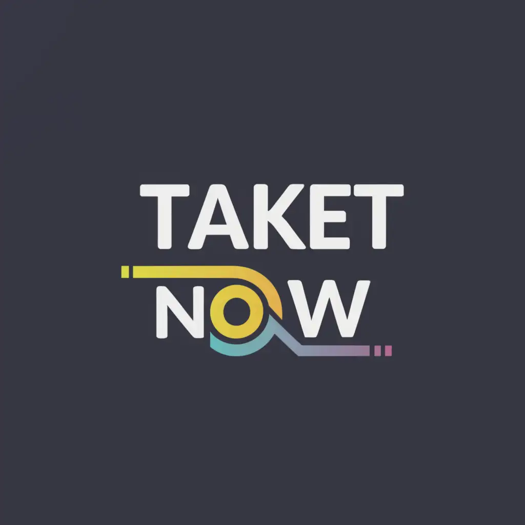 a logo design,with the text 'TAKE IT NOW', main symbol:an arrow,Moderate, be used in Internet industry, clear background , put an arrow in the 'w'