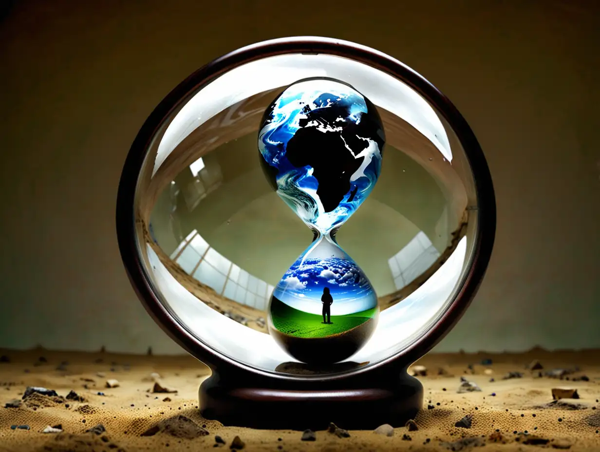 A world inside a world inside a world inside an hour glass