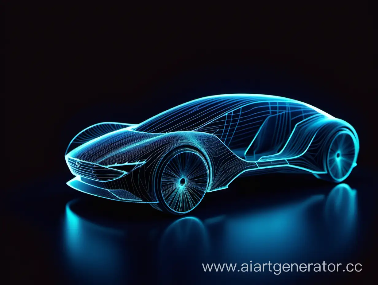 Futuristic-Car-Model-on-Dark-Background-with-Laser-Lines