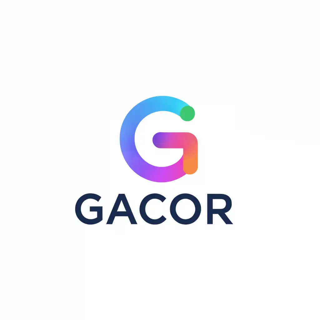 a logo design,with the text "Gacor", main symbol: Social,Minimalistic,clear background