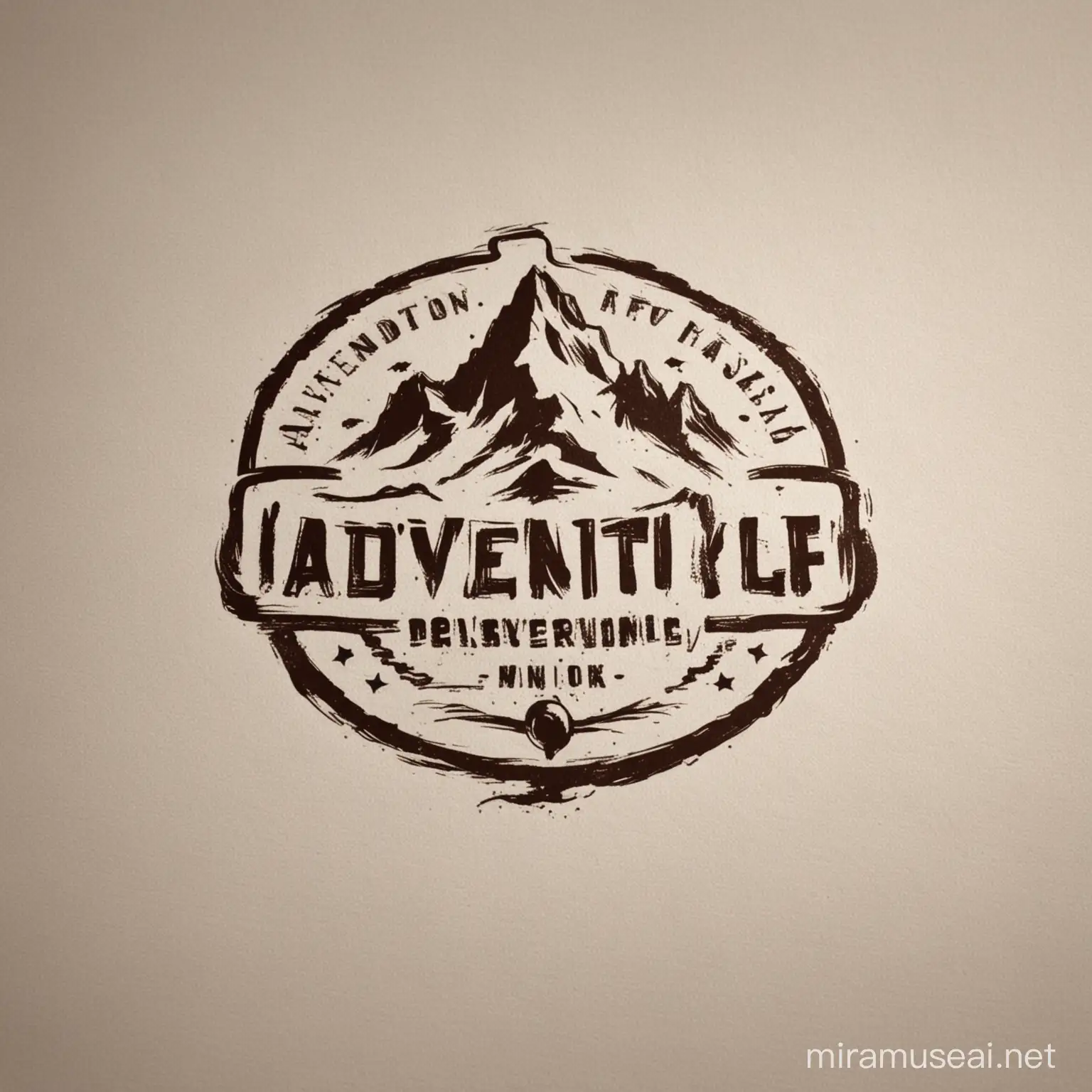 Bold Adventurely Logo Design with Dynamic Typography