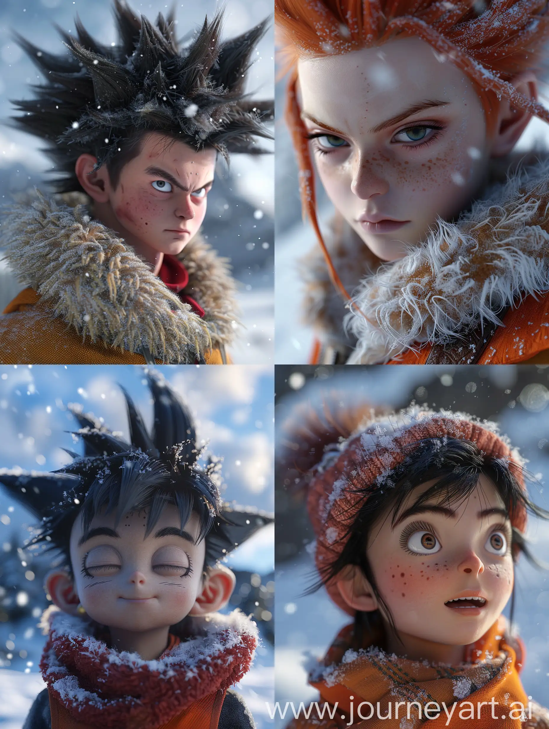 Picollo from dragon ball as if It happens in Russia snow country, extreme Detail CG Unity 8K wallpaper, masterpiece, highest quality, exquisite lighting and shadow, highly dramatic picture, cinematic lens effect, delicate facial features, excellent detail, outstanding lighting, wide angle, (excellent rendering, enough to be proud of its kind, photorealistic image