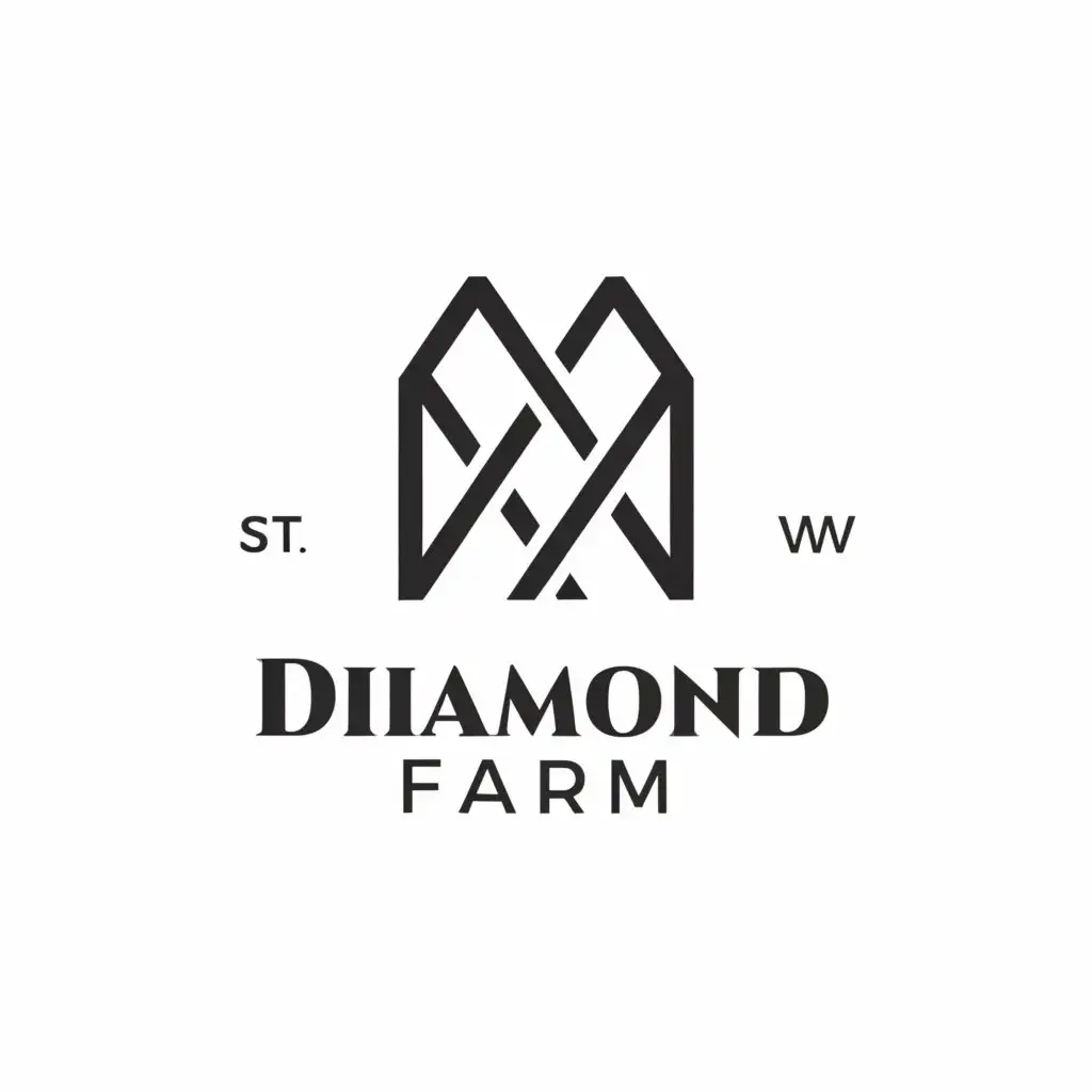 a logo design,with the text Double Diamond Farm, main symbol:M W,Moderate,clear background