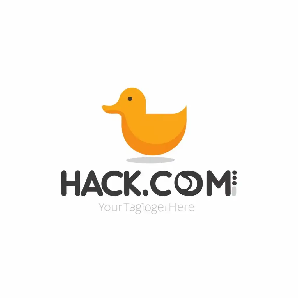 LOGO-Design-For-Hackcoms-Futuristic-Duck-Display-with-Bold-Typography-for-Technology-Industry