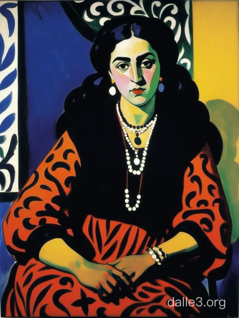 Henri Matisse Gothic Gypsy Woman Painting | Dalle3 AI