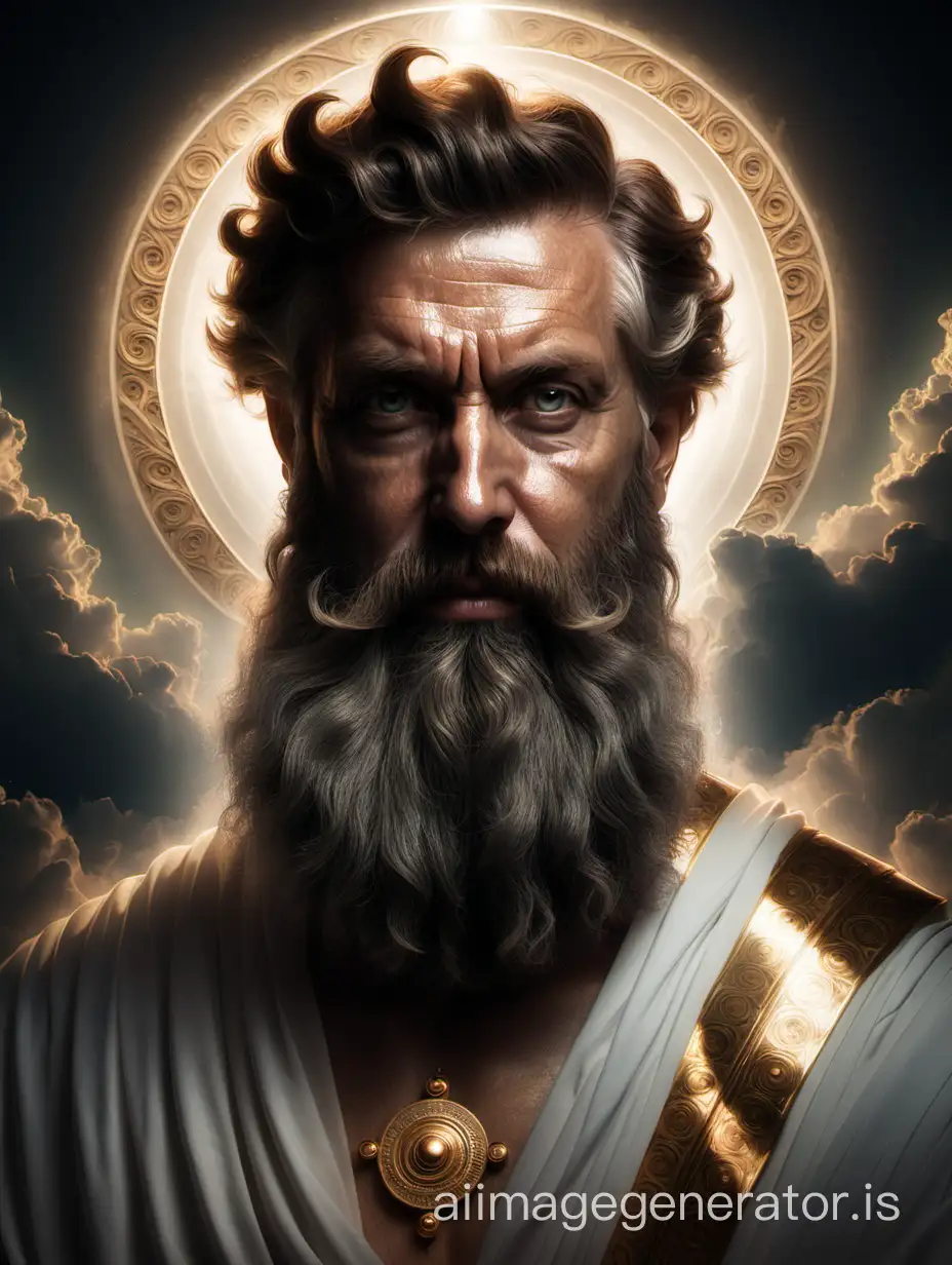 bearded god portrait