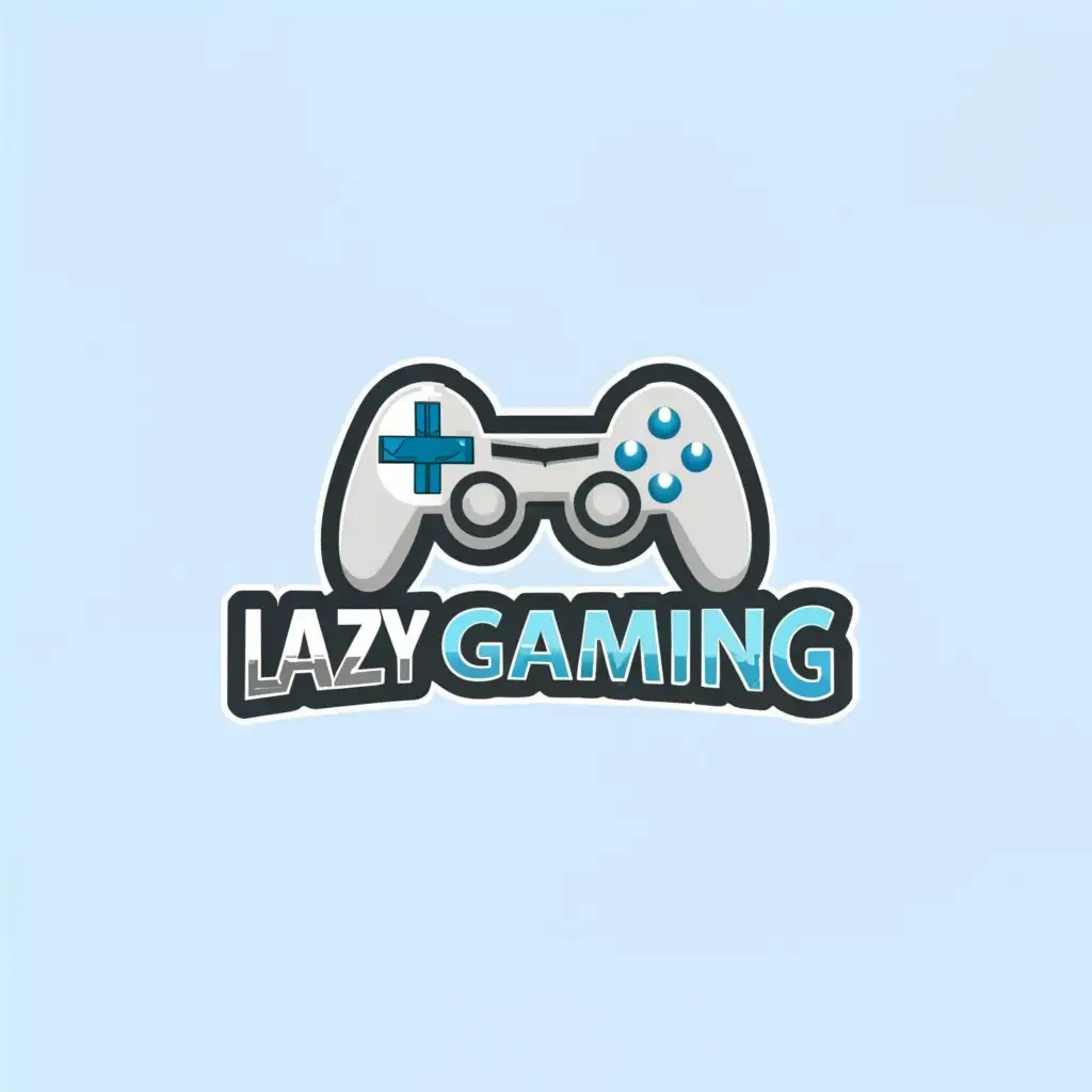 a logo design,with the text "lazy  gaming", main symbol:gaming,Moderate,clear background