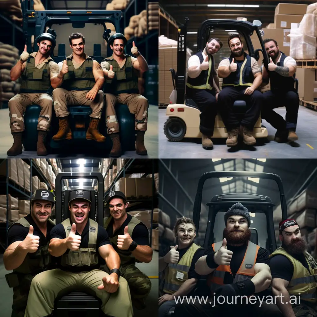 CommandoClad-Warehouse-Team-Gives-Thumbs-Up-in-Forklift