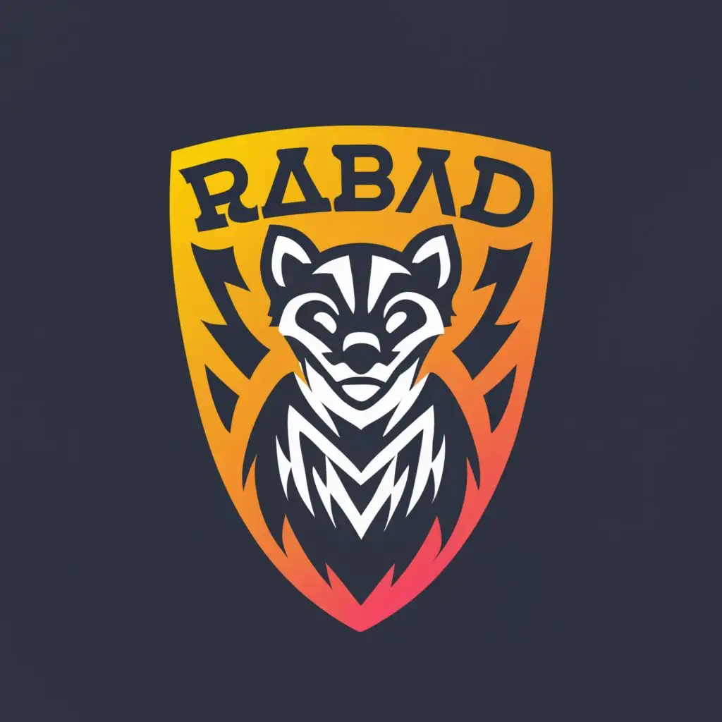 logo, Lozenge shield, stoats head, tribal, with the text "RabidStoat", typography, be used in Technology industry