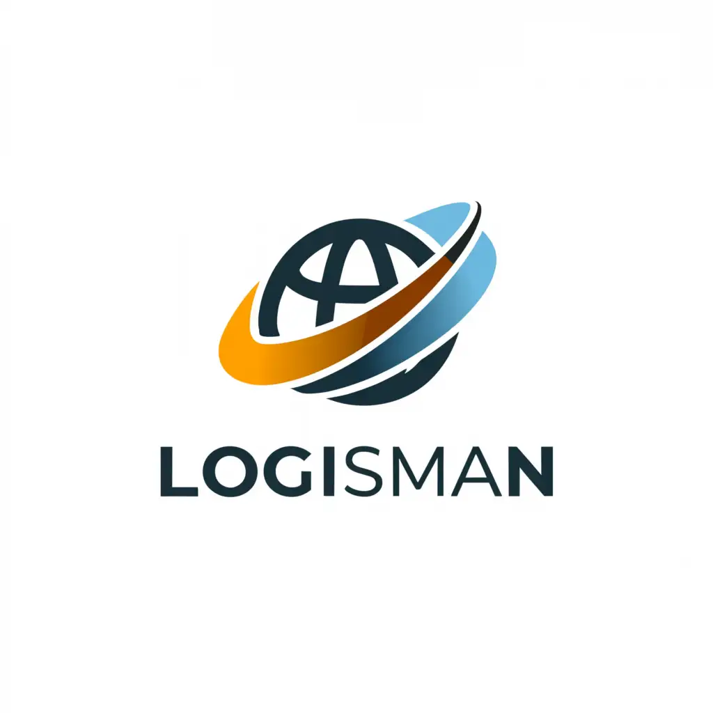 LOGO-Design-For-Logisman-Sleek-Text-with-International-Co-Symbol-for-Retail-Industry
