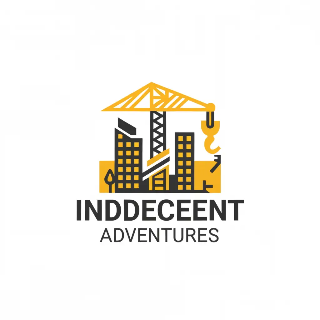 a logo design,with the text "Indecent adventures", main symbol:civil construction,complex,be used in Construction industry,clear background