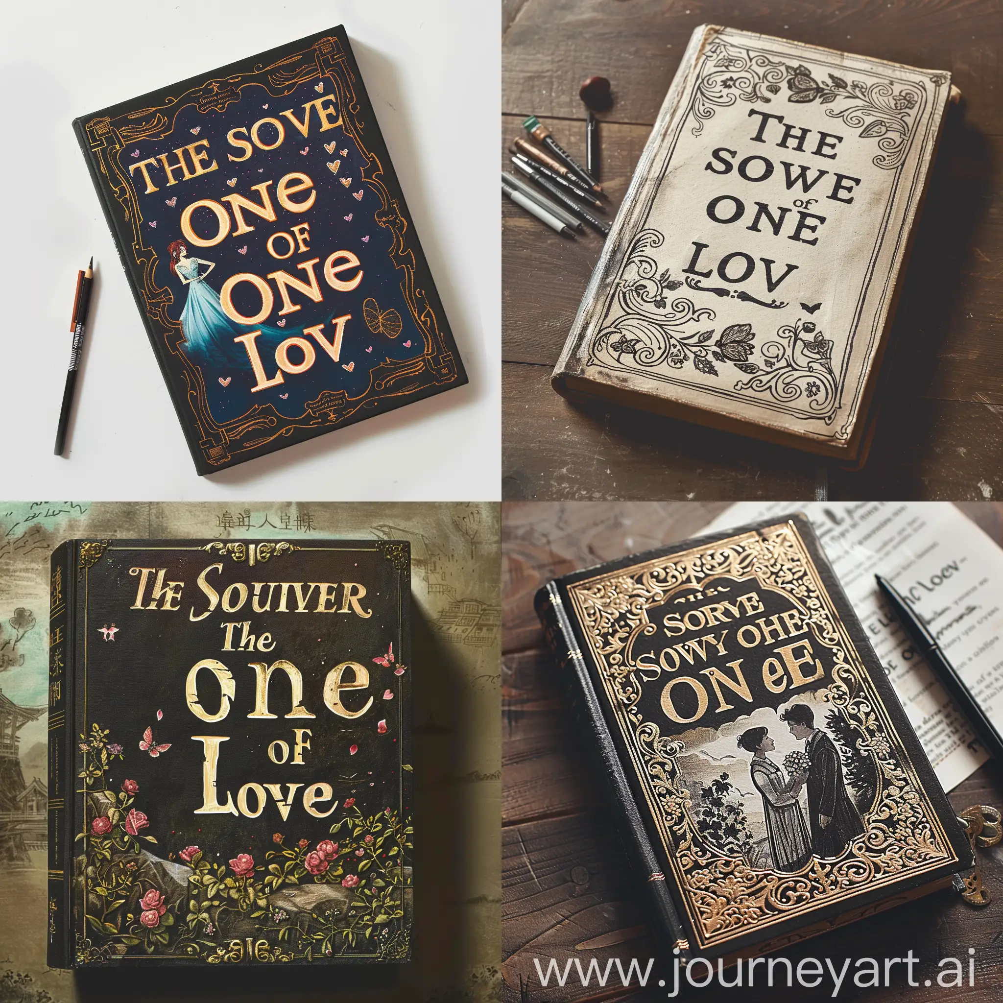 draw a sketch of the cover of the book "The Story of One Love"


