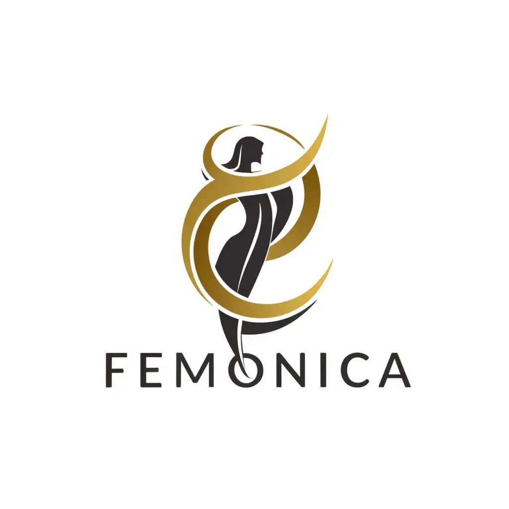 a logo design,with the text "FEMONICA", main symbol:a new woman,Moderate,clear background