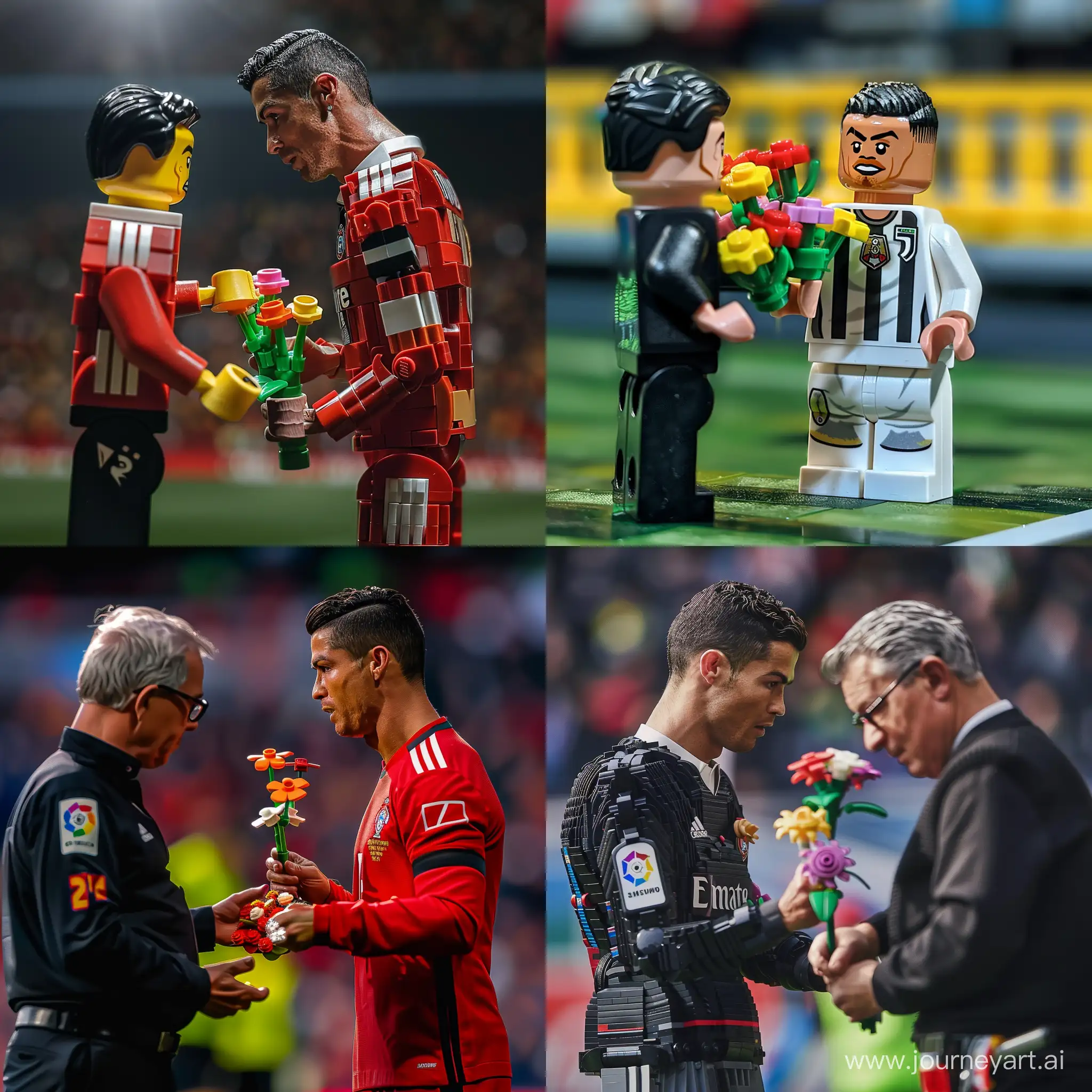 S21-Ronaldo-Presents-Detailed-Lego-Flowers-to-Referee-on-the-Pitch