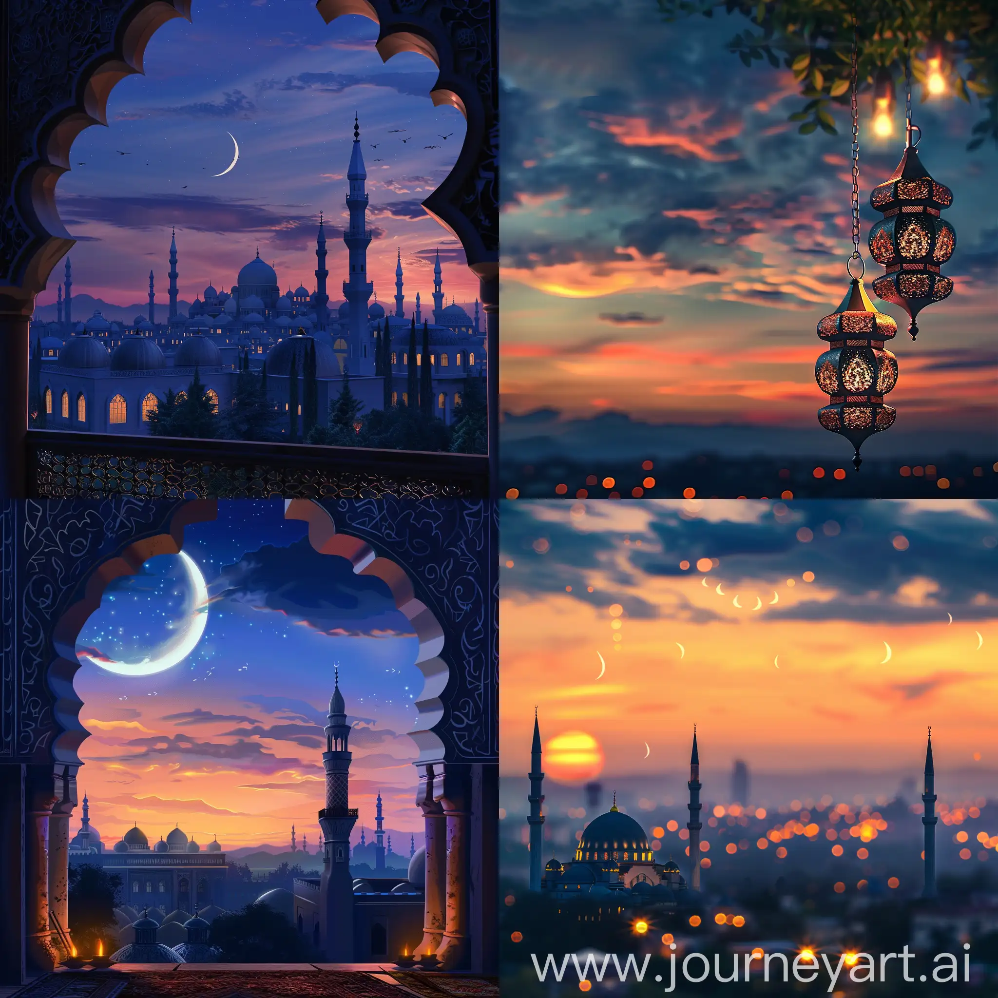 Elegant-Ramadan-Evening-View-with-Mosque-Silhouette