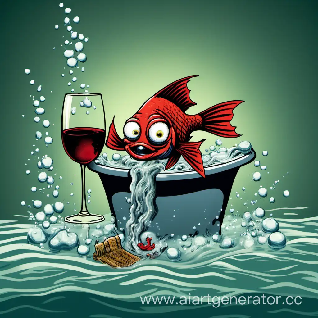 Tipsy-Fish-Relaxing-in-a-Wine-Bath