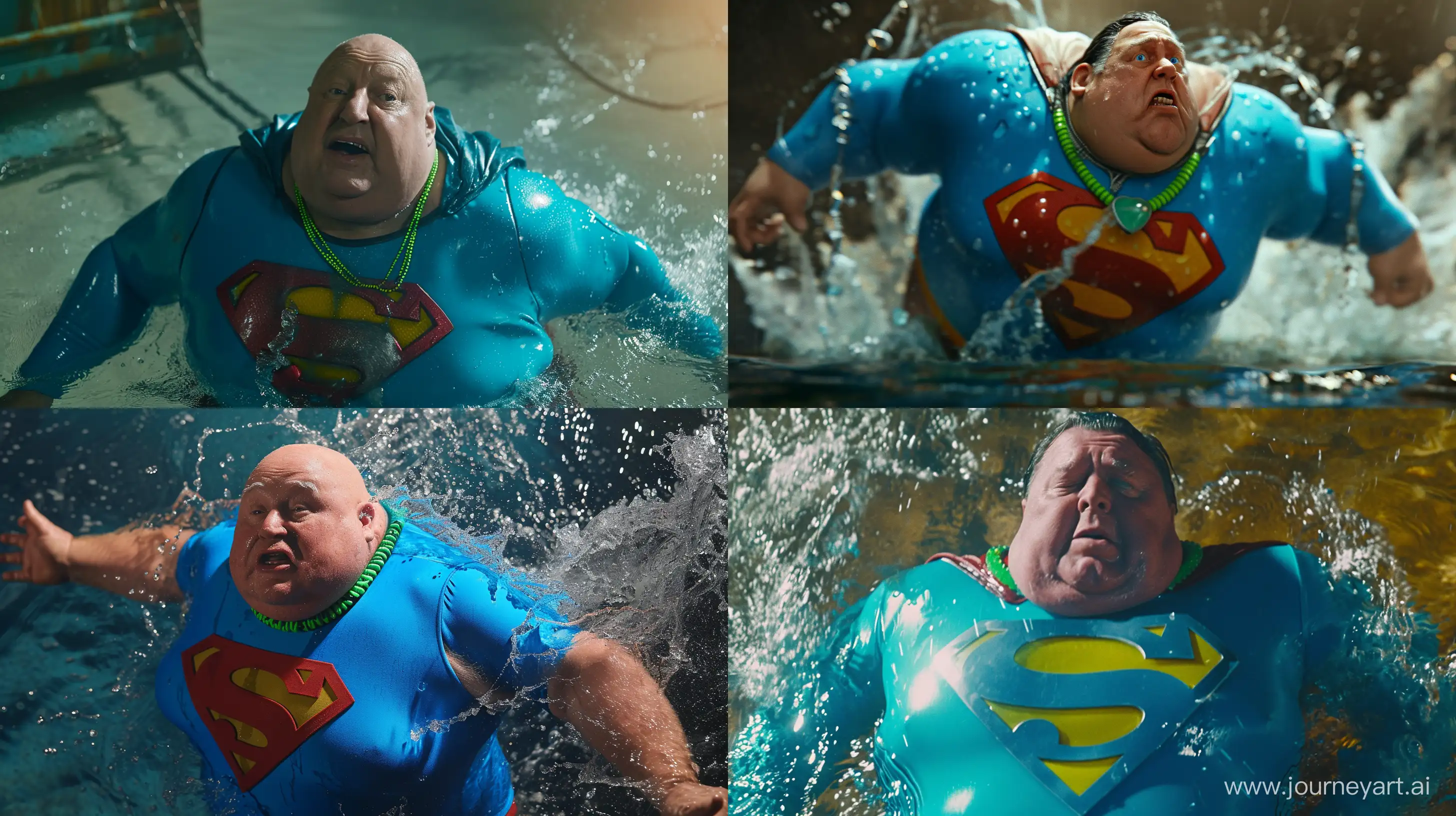 Elderly-Supermans-Splash-Vibrant-70YearOld-Takes-a-Dive-in-Bright-Blue-Costume