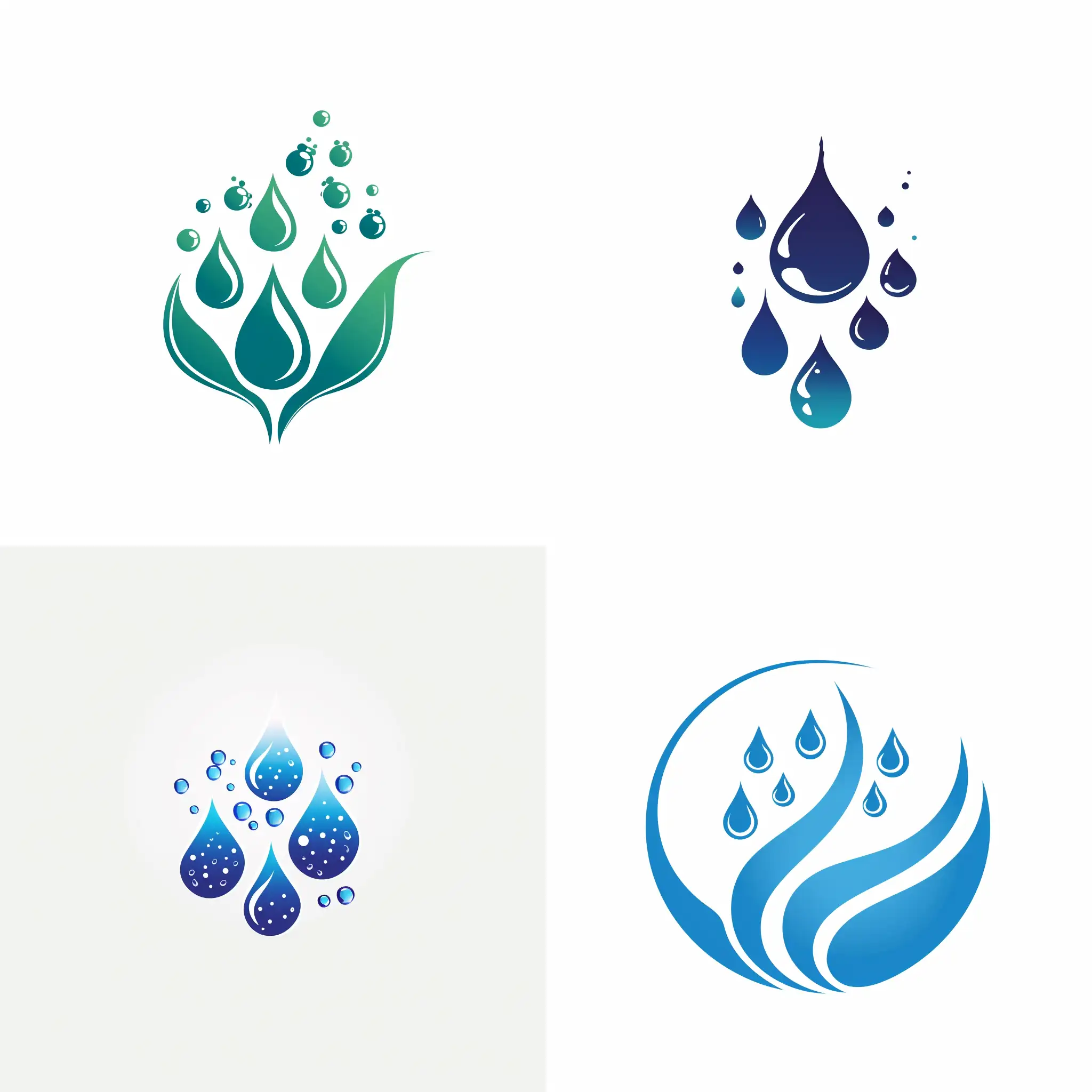 I need to create a logo for a company. The company's name is Zhihui Chuangxiang, with water droplets as the theme, covering intelligence, gathering, innovation, and symbolizing the realization of dreams. --v 6 --ar 1:1 --no 61886