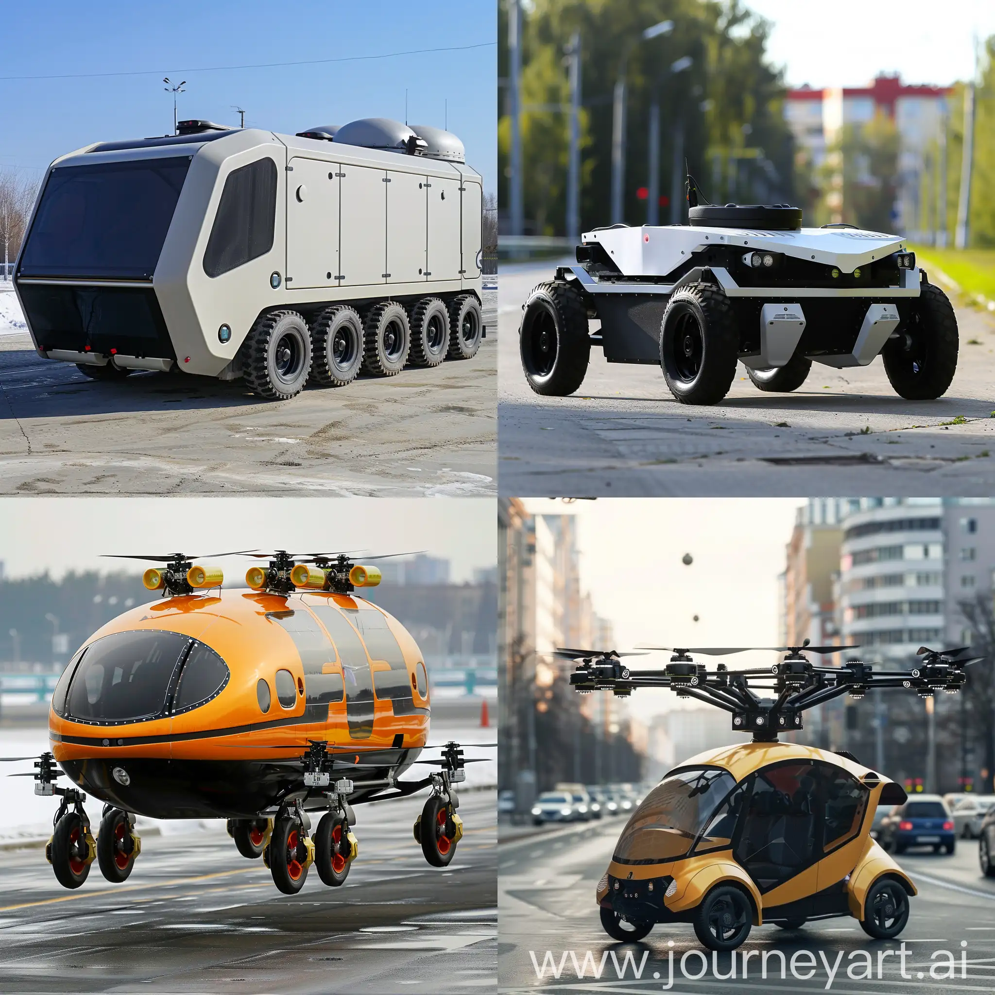 Unmanned-Transport-in-Russia-Futuristic-Vehicle-on-Snowy-Terrain