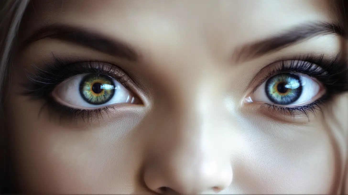Mesmerizing Portrait of Beautiful Female Eyes