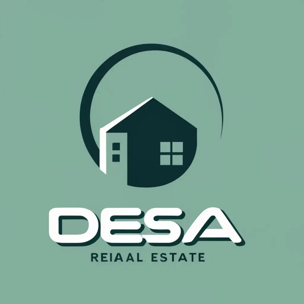 logo, D, with the text "DESA",
 typography, be used in Real Estate industry