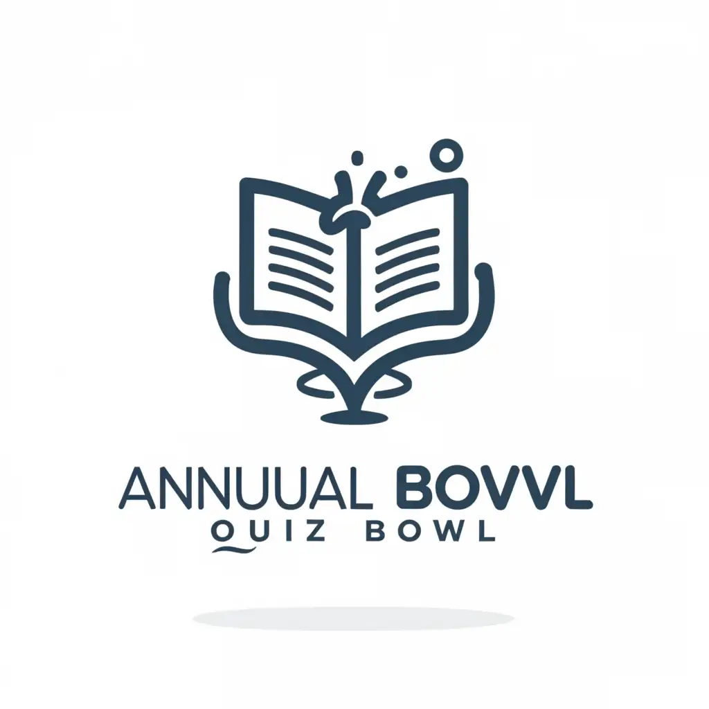 a logo design,with the text "annual quiz bowl", main symbol:bible,complex,be used in Religious industry,clear background