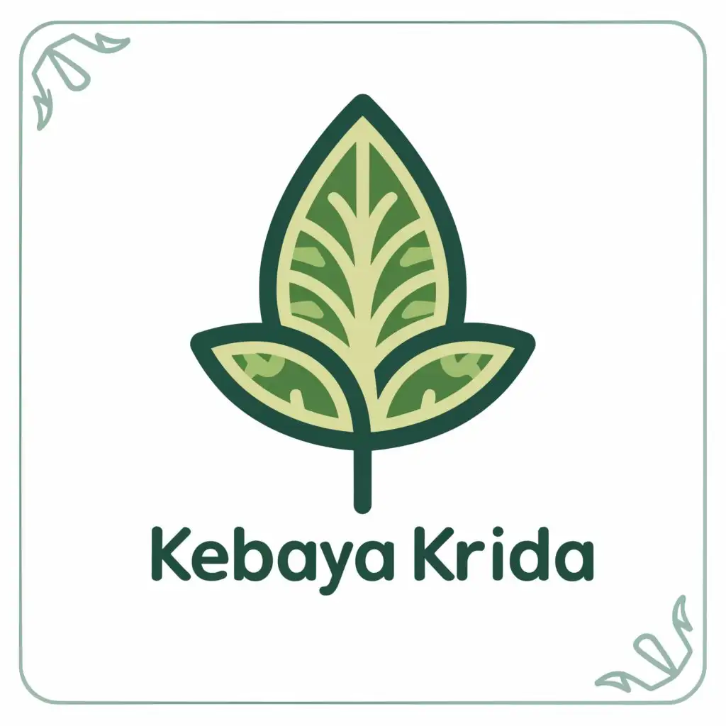 a logo design,with the text "Kebaya Krida", main symbol:SPinach,Minimalistic,clear background