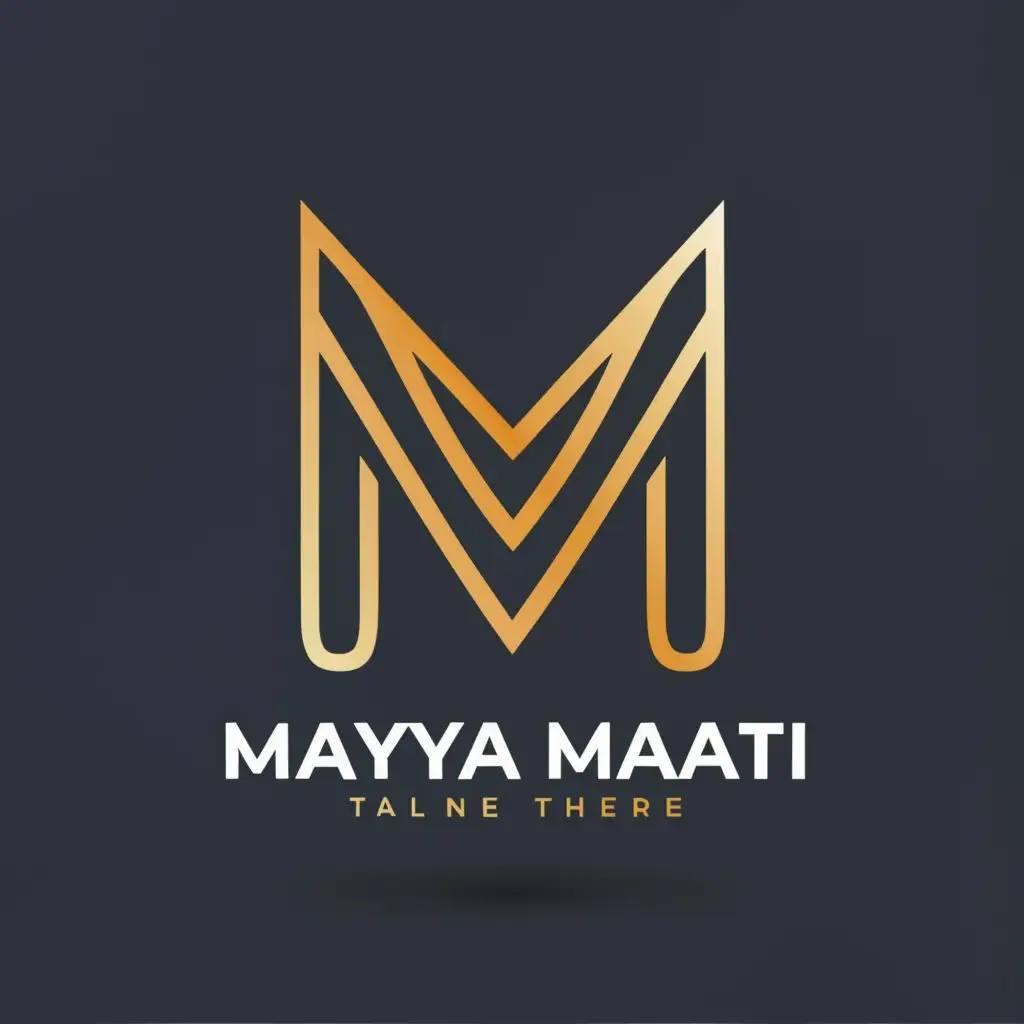 a logo design,with the text "Maayaa Maatii", main symbol:MM,Moderate,clear background