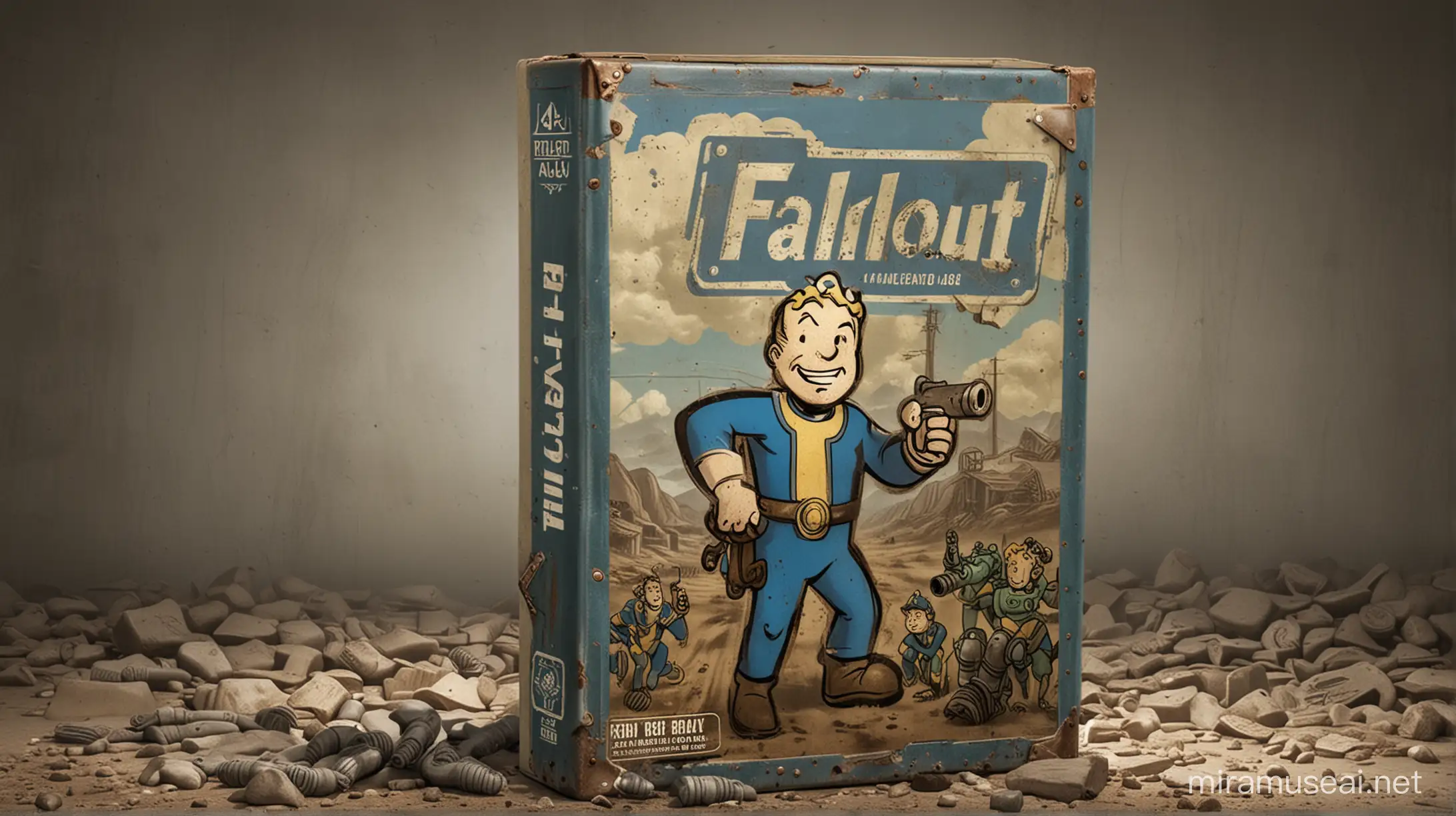 fallout videogame cover box
vault boy concept 