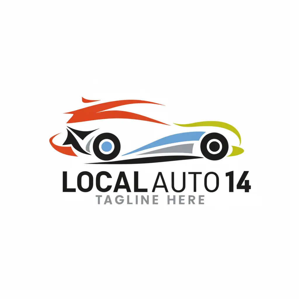 a logo design,with the text "local auto 14", main symbol:car,Moderate,be used in Finance industry,clear background