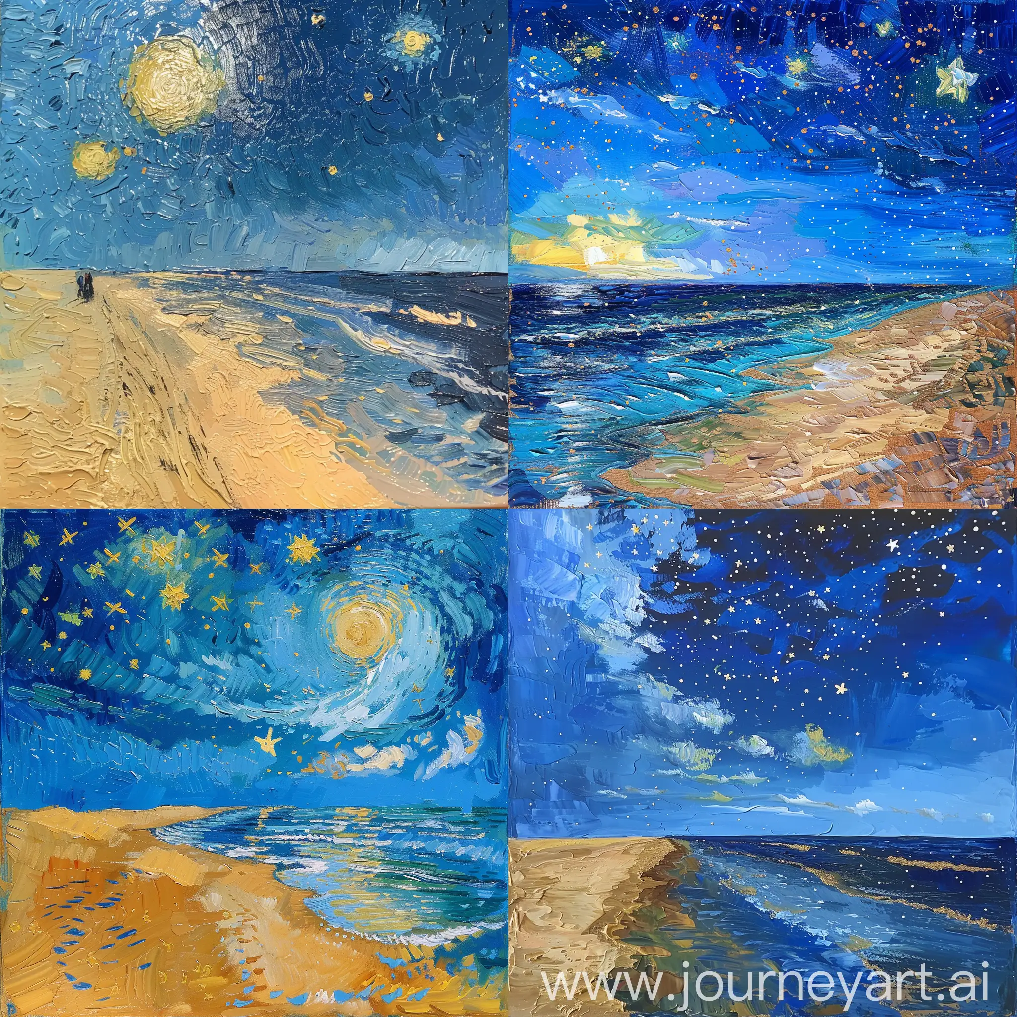 Van-Gogh-Inspired-Sunny-Afternoon-at-the-Beach-with-Starry-Sky