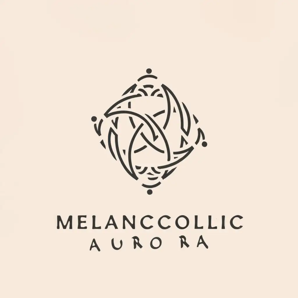 a logo design,with the text "Melancholic Aurora", main symbol:circle,Minimalistic,clear background