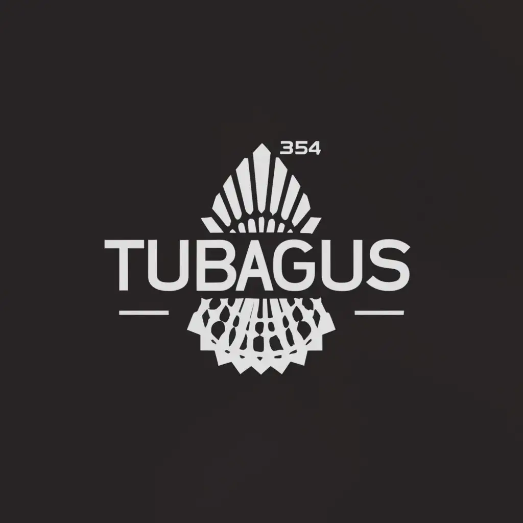 a logo design,with the text "Tubagus", main symbol:logo for badminton club, inside logo have "354" meaning,Moderate,be used in Sports Fitness industry,clear background