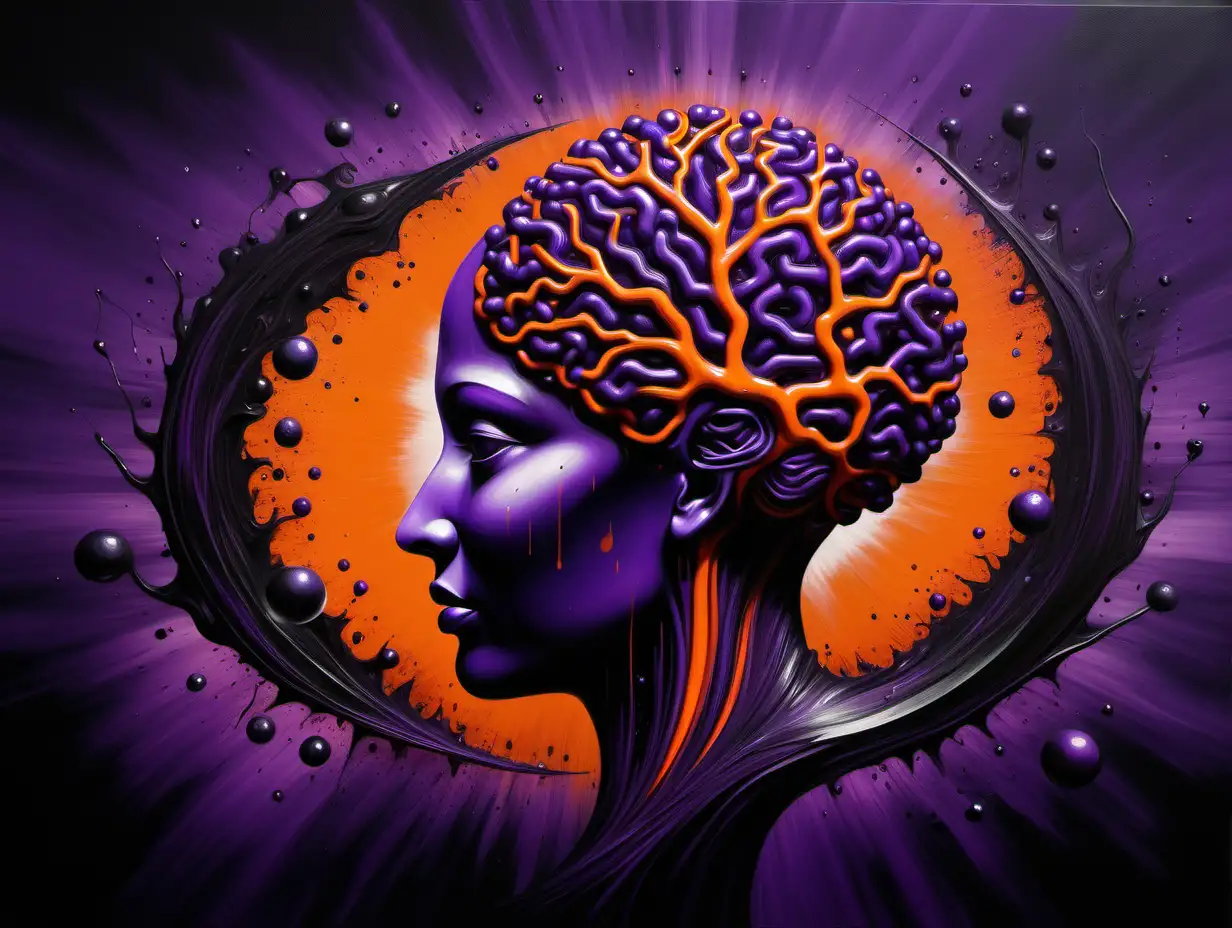 an artistic masterpiece depicting the true meaning of intelligence
purple black orange 