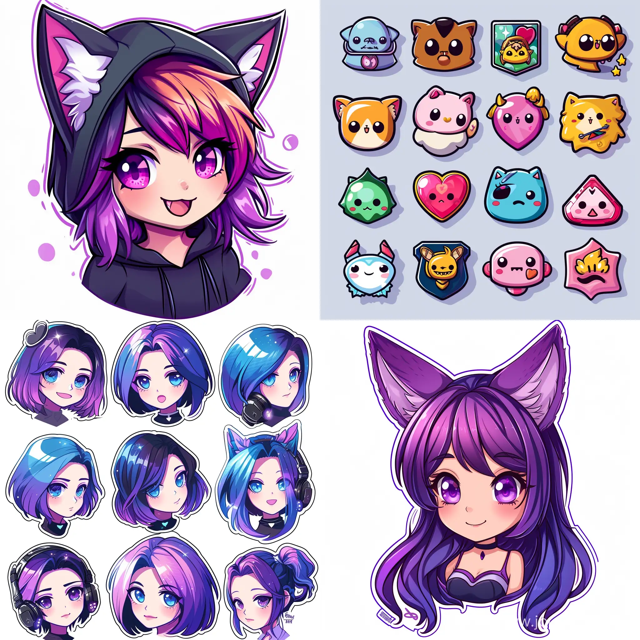 Adorable-Anime-Chibi-Twitch-Emotes-and-Badges-Design