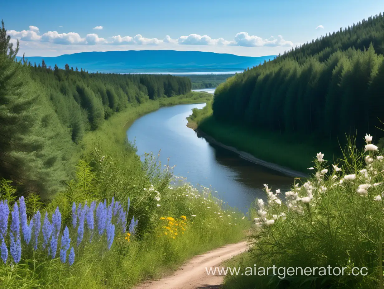 Tranquil-Nature-Scene-Serene-Dirt-Road-by-the-River