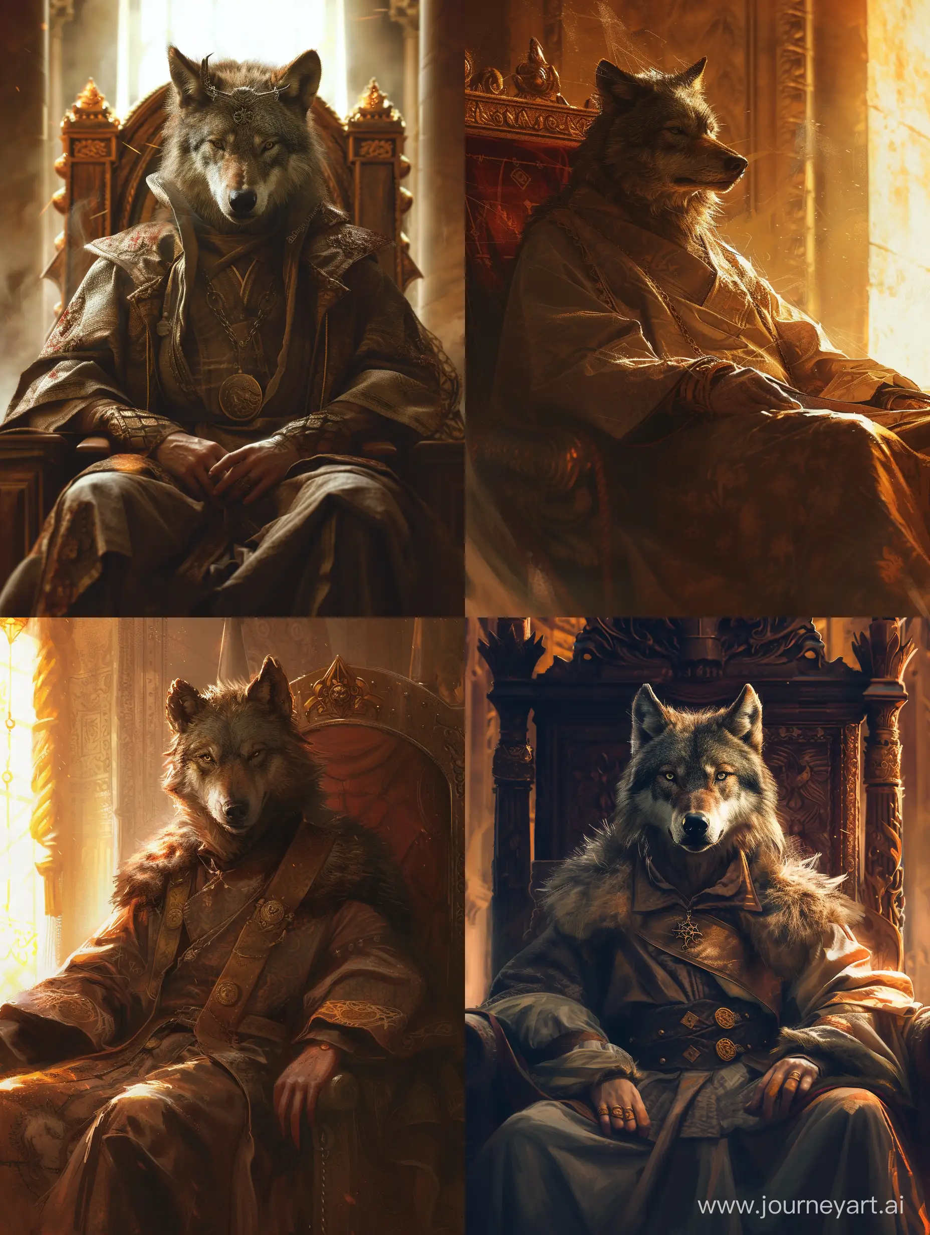 Majestic-WolfHeaded-King-on-the-Throne-in-Detailed-Robes