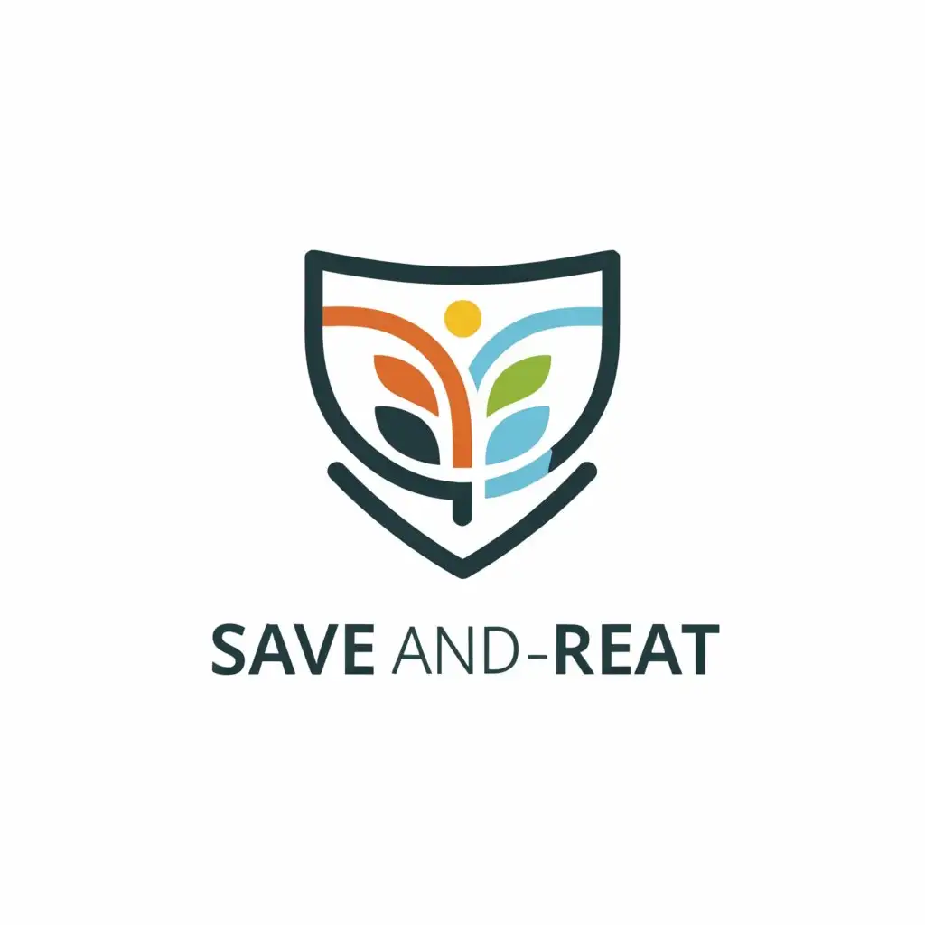 a logo design,with the text "Save and Create", main symbol:Family, Life, future, insurance,Minimalistic,be used in Nonprofit industry,clear background